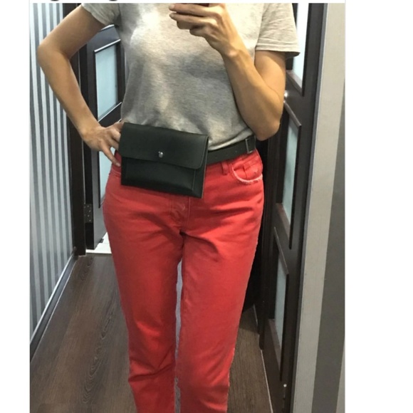 Black Waist Bag Fanny Pack Faux Leather Bag - Picture 8 of 8